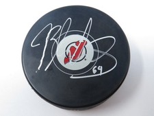 Joseph Blandisi Autographed Signed New Jersey Devils InGlasCo Hockey Puck