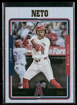 2025 Topps Archives #247 Zach Neto Rainbow Foilboard #/149
