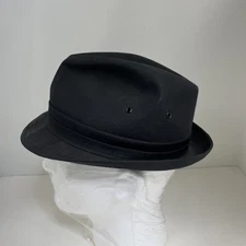 Mens Fedora Hat size 7 1/4 Black by United Hatters, Cap and Millinery