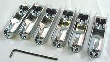 6 STRING BASS GUITAR BRIDGE - INDIVIDUAL CHROME
