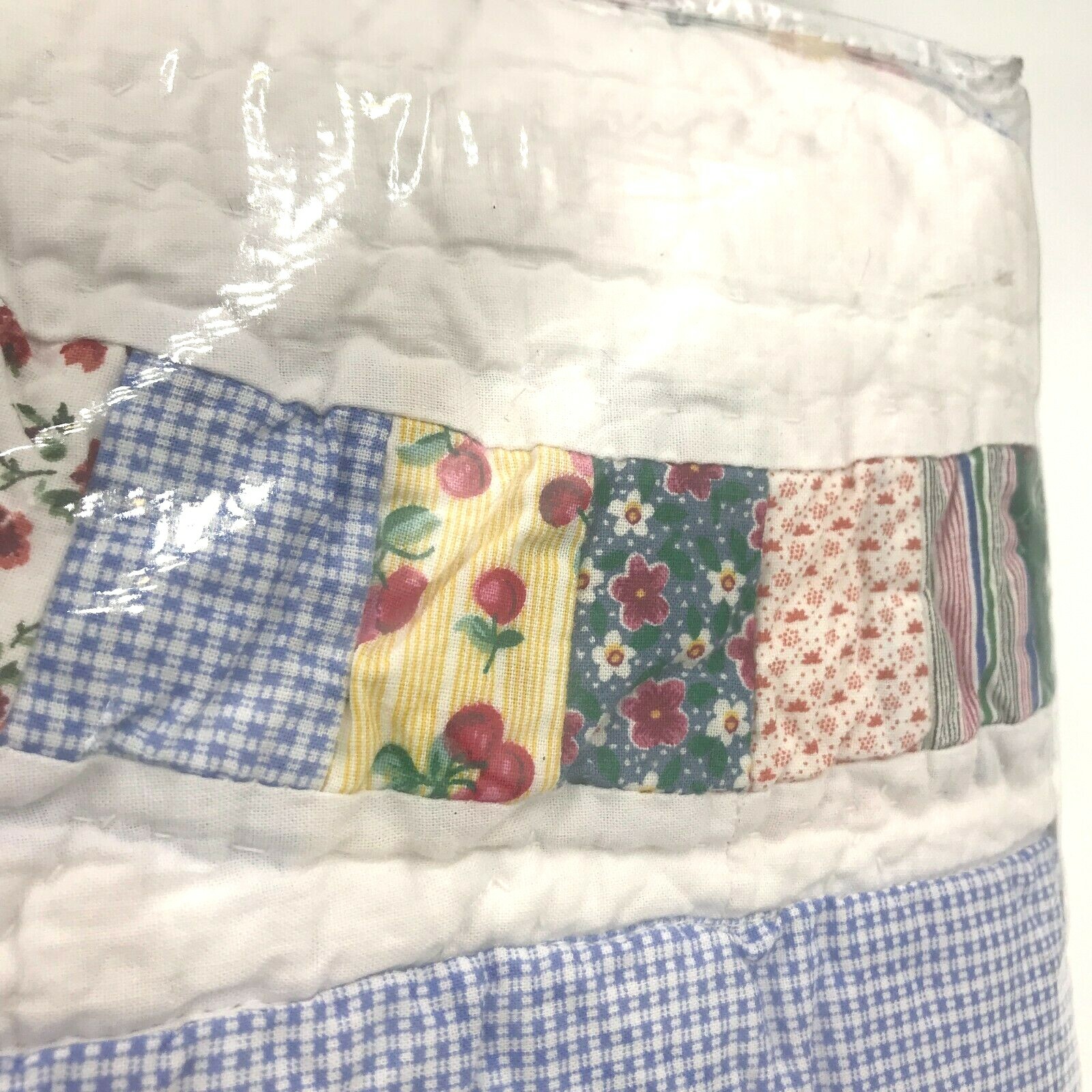 JCPenney Home 2 King Pillow Shams Patchwork Quilted Ring Red Blue K6 eBay