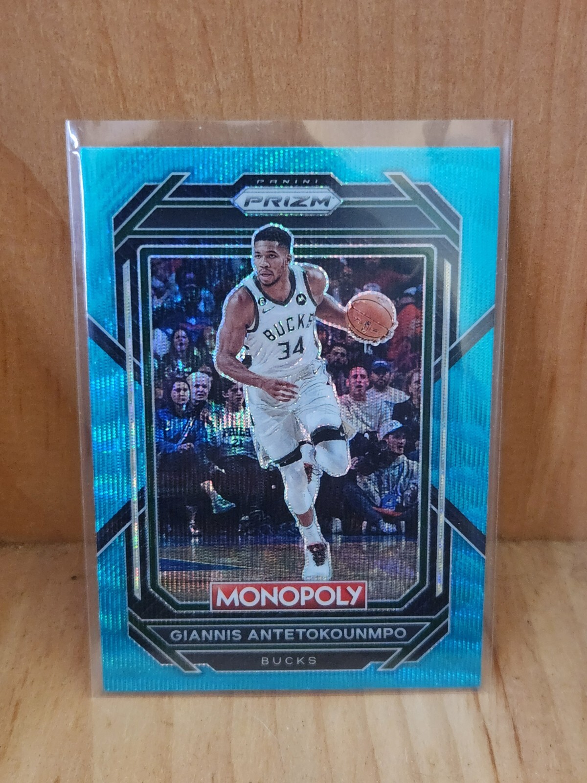 2022-23  PANINI PRIZM MONOPOLY TEAL WAVE PRIZM GIANNIS ANTETOKOUNMPO#49
