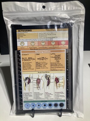 Nursing Clipboard with Nursing Edition Cheat Sheets Aluminum Foldable Nurse Clip