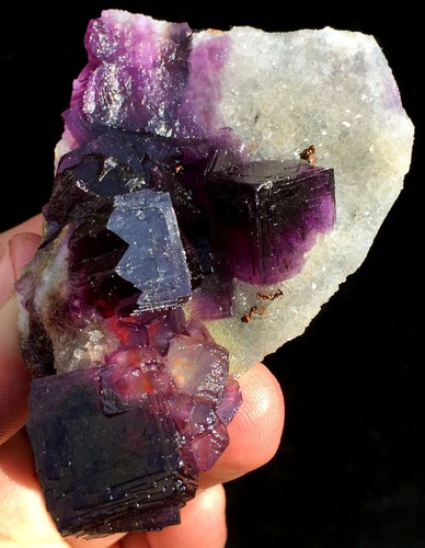 149g Amazing!!! Natural Fantastic Purple Cubic Fluorite Quartz Crystal ic5002 - Picture 8 of 12