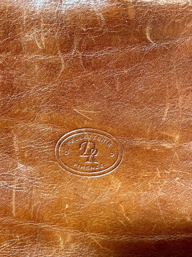 Borsa a mano vintage in pelle marrone marrone scuro DR Pelletterie Firenze borsa italiana tracolla - Foto 5 di 19