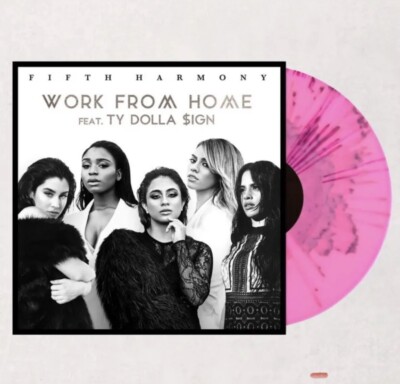 Fifth Harmony & TY Dolla $ign - Work From Home - NEW Pink Splatter Limited Vinyl