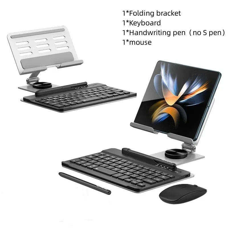 For Samsung Galaxy Z Fold 4 wireless Bluetooth keyboard/mouse/stylus pen/bracket - Image 3 of 4