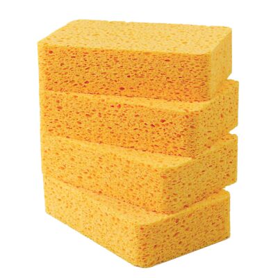 Large Cellulose Sponges 4 Pack Extra Thick 5.4x3.5x1.2 Inch Commercial Use