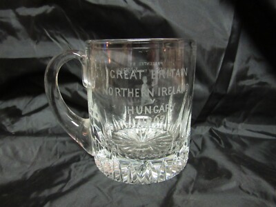 Presentation Award News of the World Sport Event England Flint Glass Mug #8