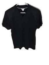 Calvin Klein Black Knit Men's Cotton Polo Shirt Size Small Stain Mark New