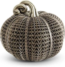 K & K Interiors - Antique Gold Textured 13" Pumpkin - 41998D