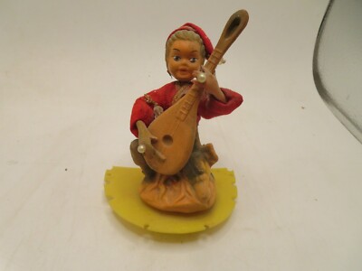 Vintage Pixie Elf Figure Guitar  5 inch  unmarked