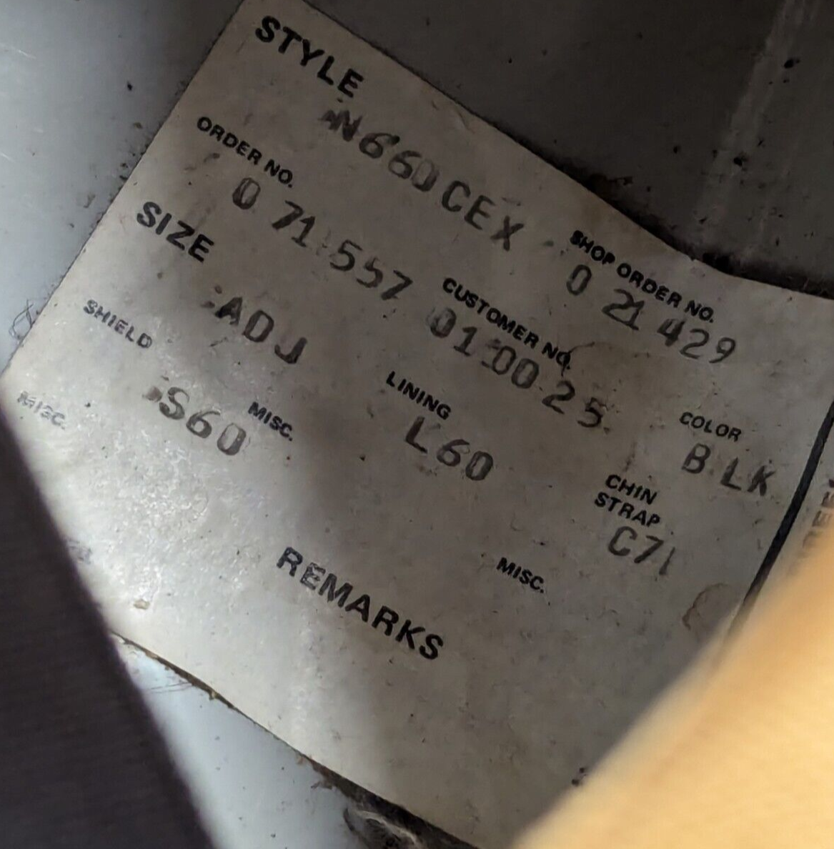 Cairns & Brother 660C Metro Firefighter Helmet Shield & Liner Black