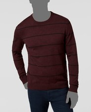  199 Alfani Men's Purple Striped Pullover Crew-neck Long-Sleeve Sweater Size XL