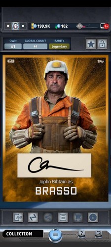 Topps Star Wars Card Trader Brasso Gold 44cc