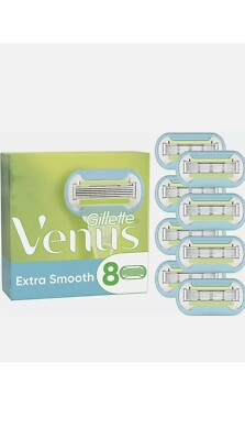 Gillette Venus EXTRA GLATTE Rasierklingen - 8er-Pack 100 % Original UK Lagerbestand 