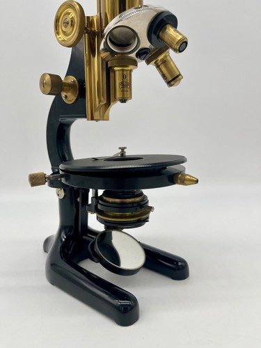1930's German Jena Brass Microscope by Carl Zeiss - Picture 3 of 12