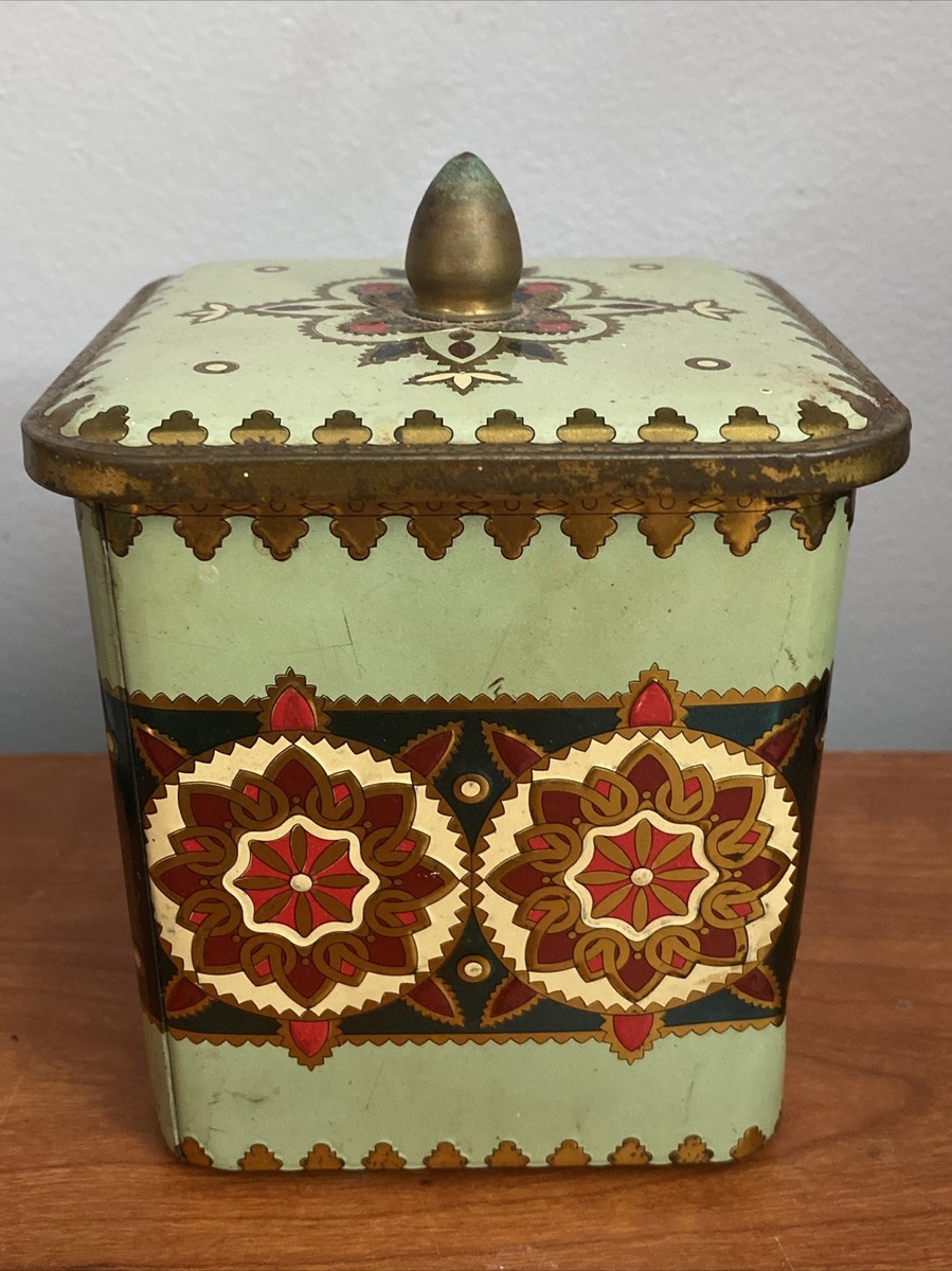 1960's Mid Century Modern Tea/Cookie/Biscuit Tin S.L.K 670/F Blue