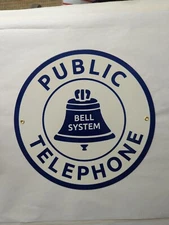 Bell System Public Telephone Metal Sign New