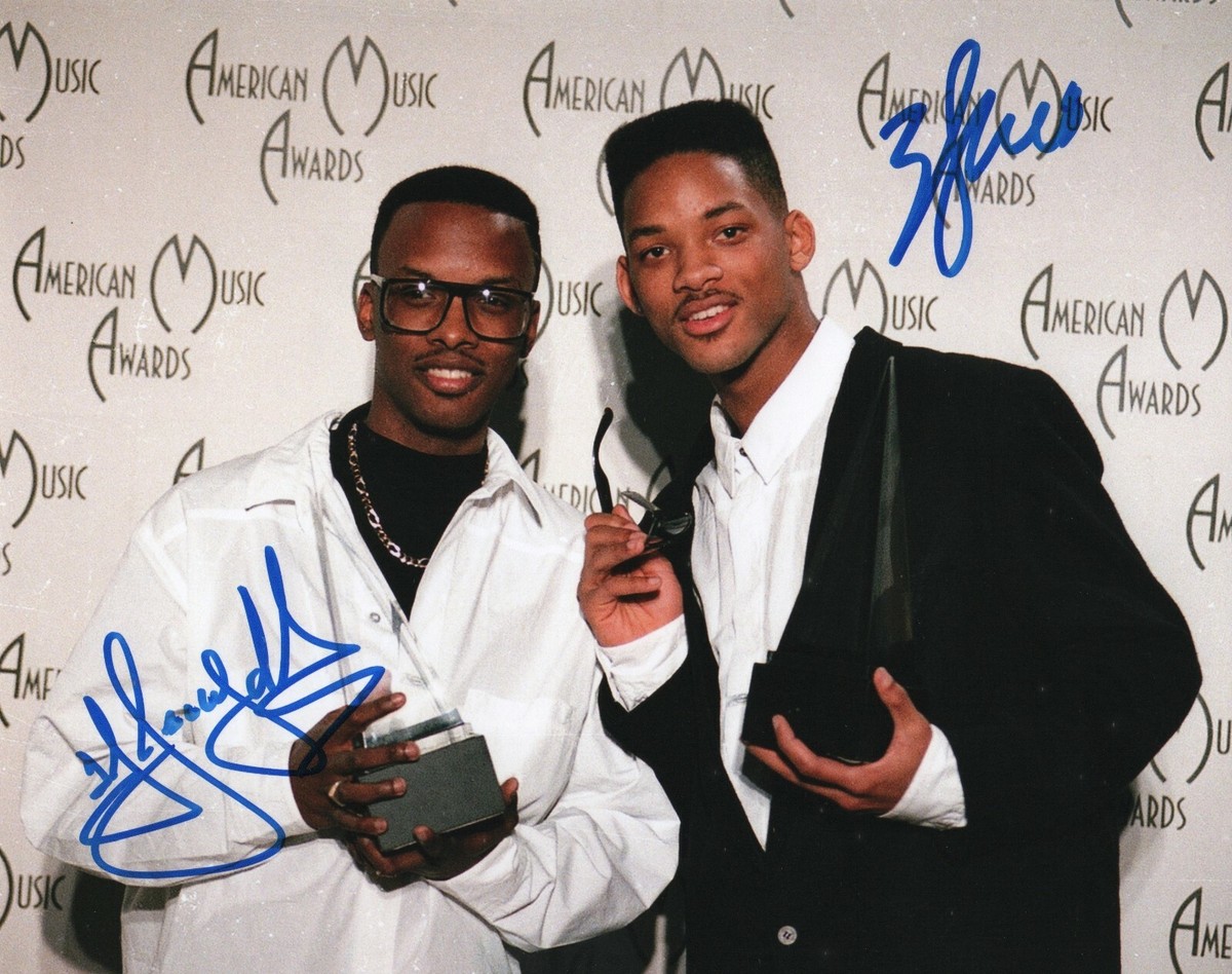 Will Smith & DJ Jazzy Jeff REAL hand SIGNED Photo COA Fresh Prince