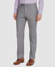  190 Michael Kors Men's Gray Sharkskin Wool Modern-Fit Dress Pants Size 34W 32L