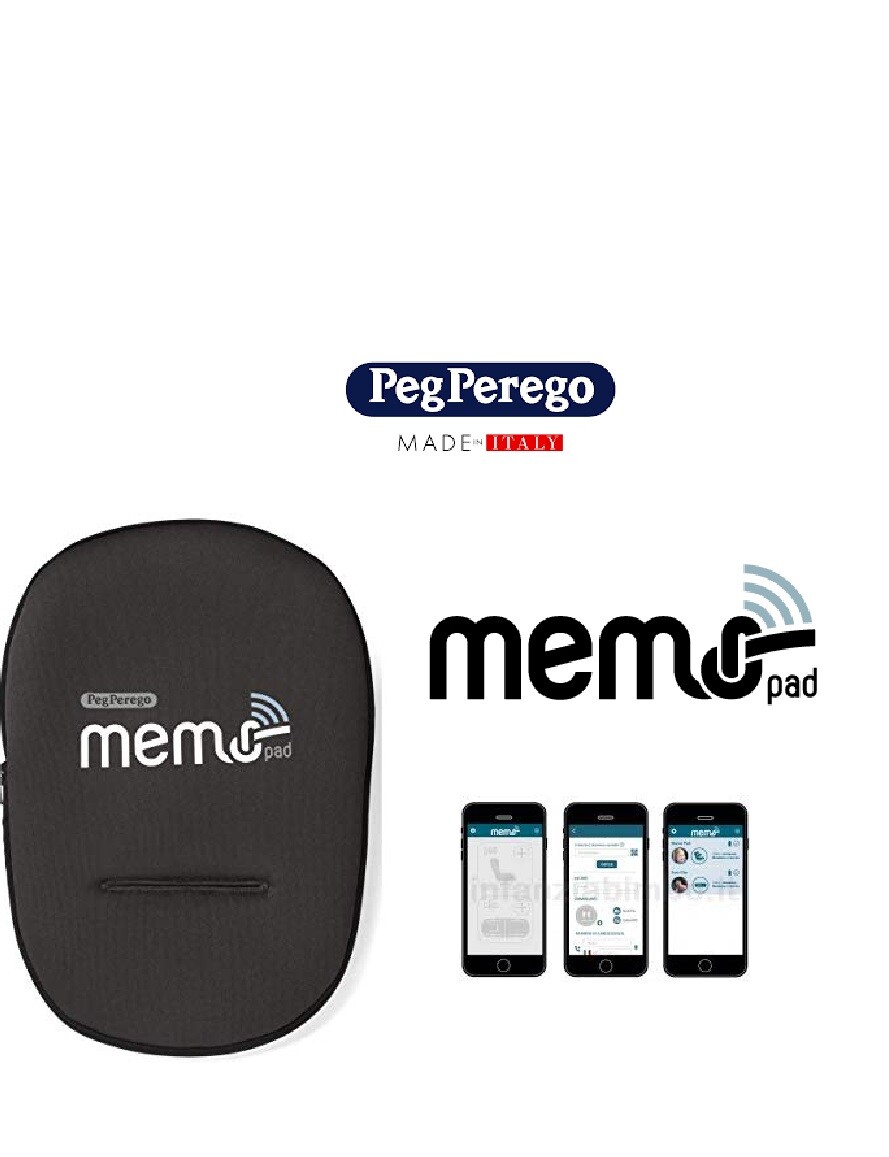 PEG PEREGO dispositivo sistema antiabbandono Memo Pad -nuovo-Italia