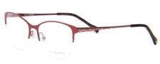 Vera Bradley Deirdre Cateye .5-Rimless Reading Glasses Stitched Flowers Red 55mm
