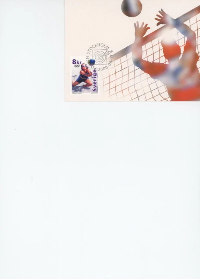 ШВЕЦИЯ 2000 Олимпийских игр Сидней, Австралия марки обложки и лист (bb10 - Изображение 4 из 4