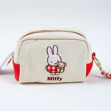 Miffy Gingham Series Pouch Marimocraft Japan New 5" x 3"