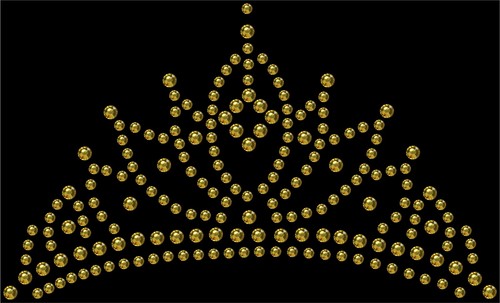 Iron-On Tiara Crown Rhinestone Diamante Transfer Hotfix Crystal Motif Applique - Picture 6 of 8