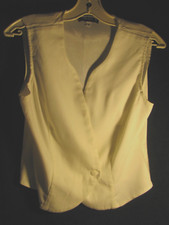 VINTAGE women's dress vest by Chad Stevens SZ 8 Ivory/cream MADE IN USA