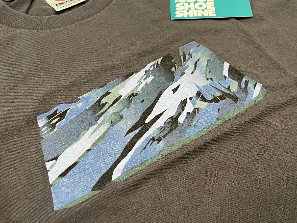 VINTAGE 2000S RECON ICED CAMO LOGO TEE SHIRT DARK GREY UNC BLUE