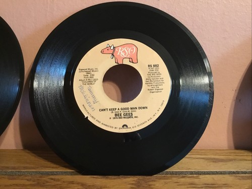4 BEE GEES 45'S-Jive Talking’ Country Woman, How Deep Is Your Love,Too Much Heat - Picture 8 of 13