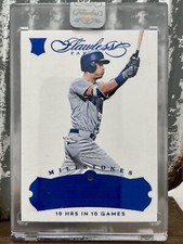 Cody Bellinger RC 2017 Flawless Milestones Sapphire #4/10 10 HRS IN 10 GAMES