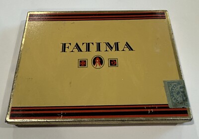 Fatima Cigarette Tobacco Tin Turkish Cigarettes Empty Antique C. Early  1900's