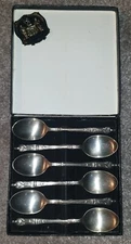Rare Antique Boxed Set of 6 Apostle Teaspoons EPNS VGC