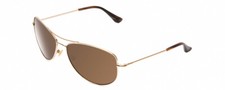 KATE SPADE ALLY Womens Pilot Designer Sunglasses Gold/Brown Stripe/Brown 60 mm