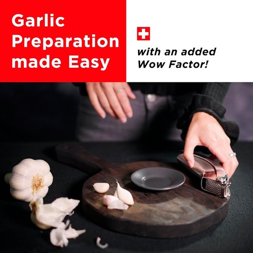 Epicurean Stainless Steel Garlic Press - Effortless and Stylish Kitchen Tool - Picture 8 of 10