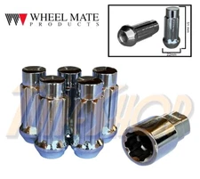 5 x LOCK SPLINE TUNER WHEEL LUG NUT 6 POINT KEY 12X1.5 12 1.5 ACORN XL CHROME L