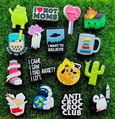 30 Mixed PVC Shoe Charm Lot Different Charms Fit for Croc Jibbitz Wristband