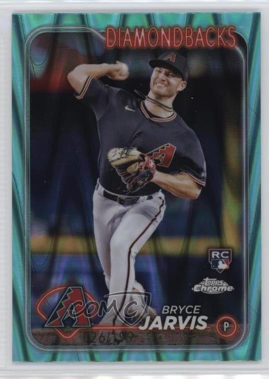 2024 Topps Chrome Aqua RayWave Refractor 26/199 Bryce Jarvis #75 0rd2
