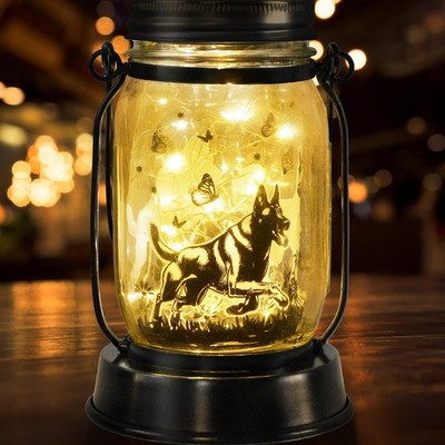 Belgian Malinois Dog Gifts Solar Lanterns Pet Memorial Lights Garden Yard
