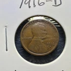 1916-D Lincoln Wheat Small Cent Brown Circulated Uncertified Denver US Coin