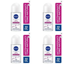 Nivea 4 PACK  ROLL ON ACLARADO  EFECTO SATIN Tono Natural