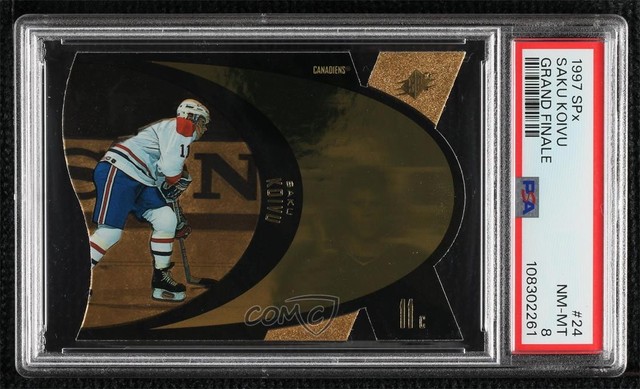 1997-98 SPx Grand Finale Saku Koivu #24 PSA 8