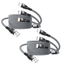 SIQIWO Multi USB C Cable 3.1A/2 Pack ,4ft A to C Splitter Grey