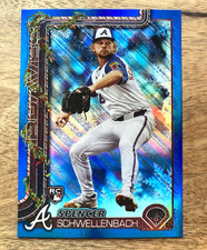 2025 Topps Holiday #H199 Spencer Schwellenbach Blue Glitter RC Rookie Card MINT
