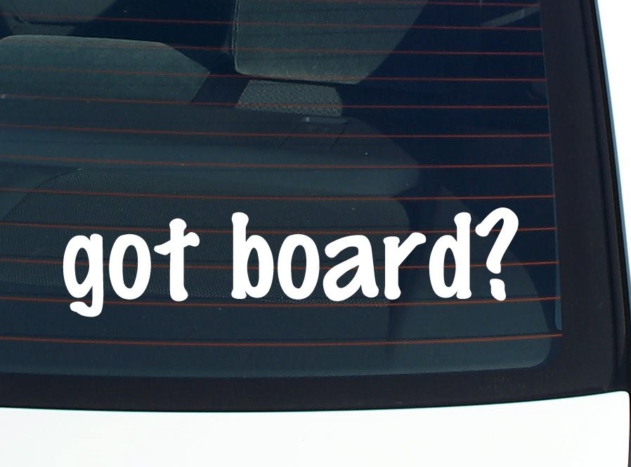 Bored? Funny Car Decal Bumper Sticker Vinyl Window Joke