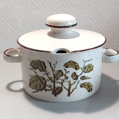 Midwinter Stonehenge Green Leaves Terrine Höhe mit Deckel 16cm ohne 10,5cm