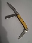 Schrade Classic 8OTY First Production Run 3 Blade Pocket Knife Yellow K2 — photo 2